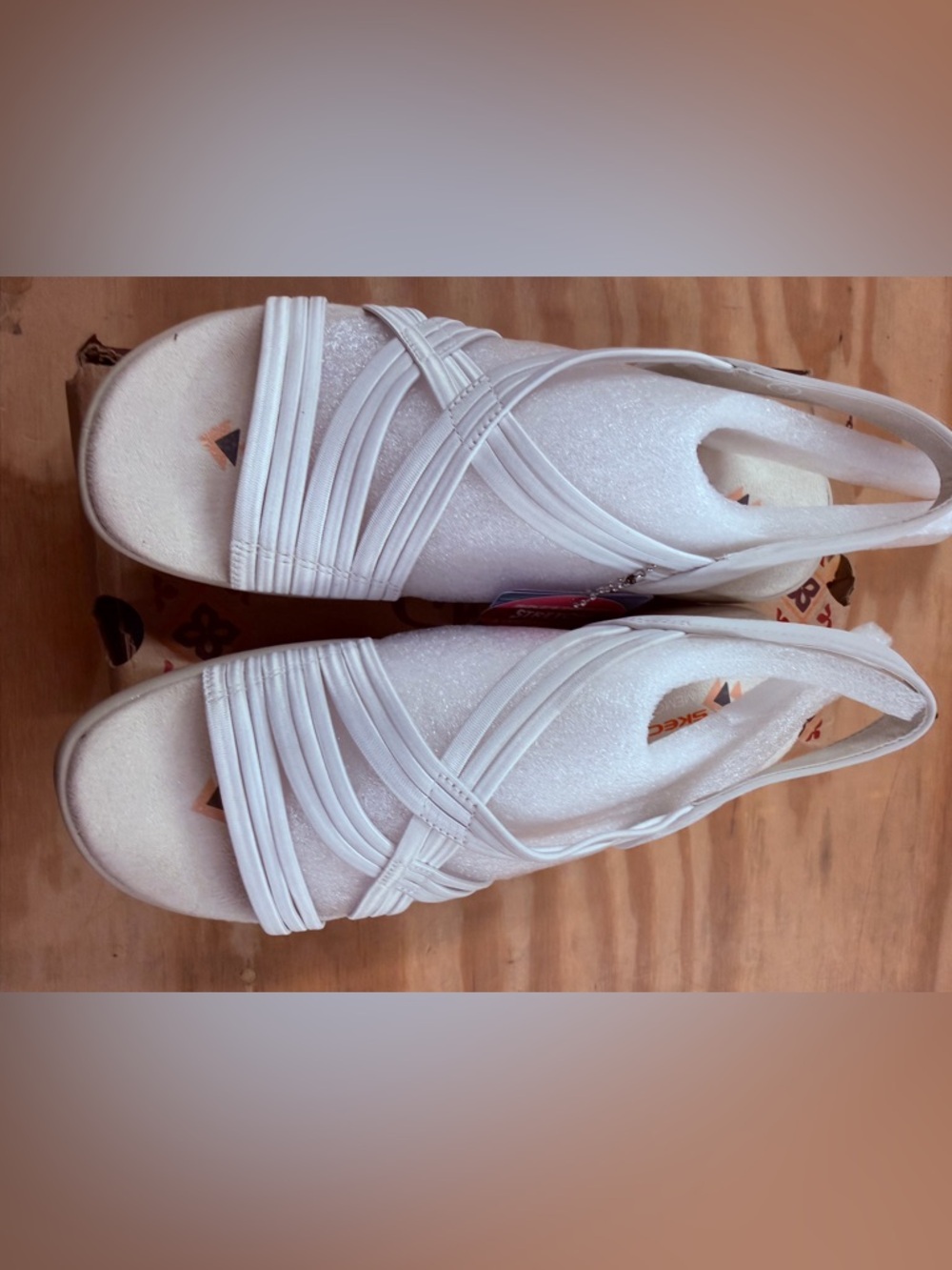 Skechers White Multi-Strap Slingback Sandals - Picture 3 of 5